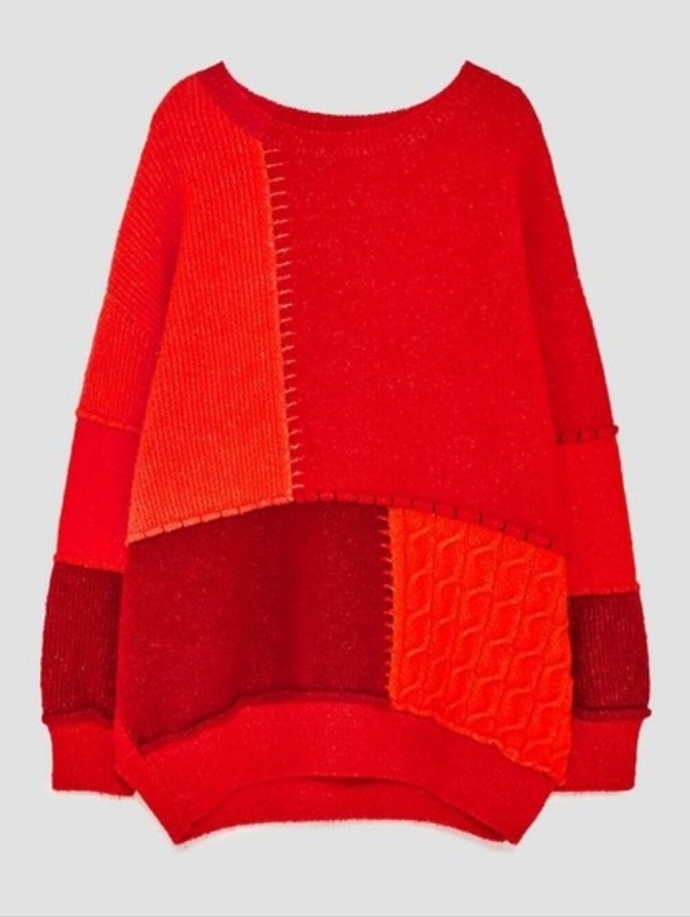 Zara Oversized Patchwork Sweater